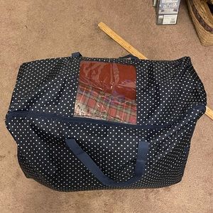 Very Large Blue Polkadot Storage Bag